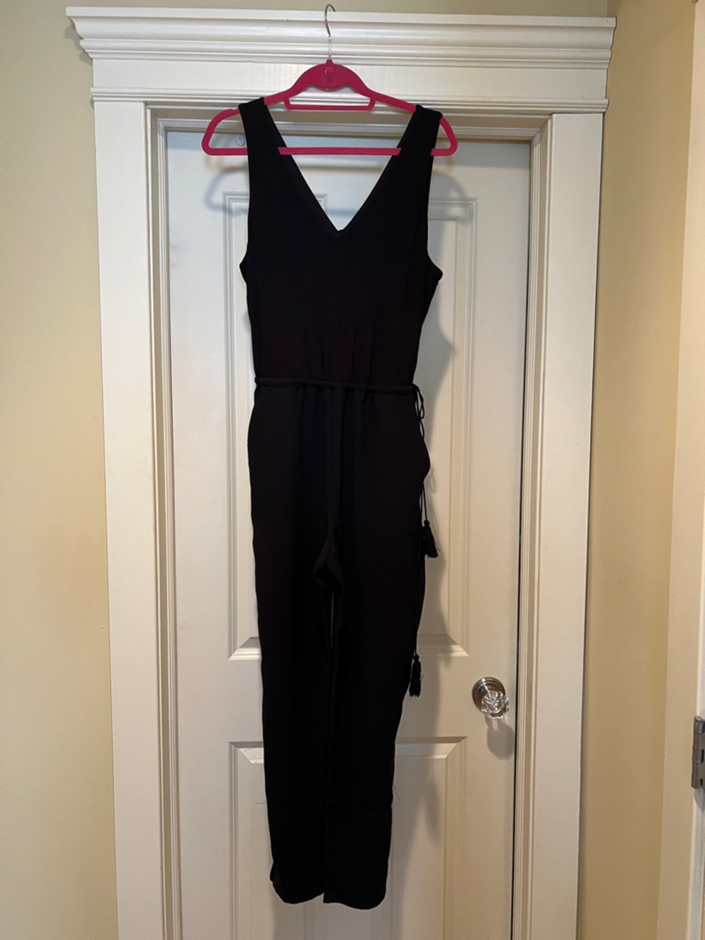 LOFT Black V-Neck Jumpsuit